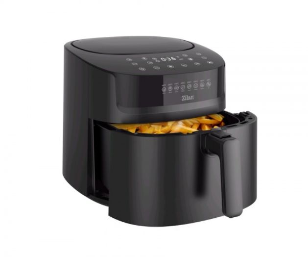 Friteuza cu aer cald Zilan ZLN7999 Negru, putere 1800 W, ecran digital, panou cu comenzi tactile