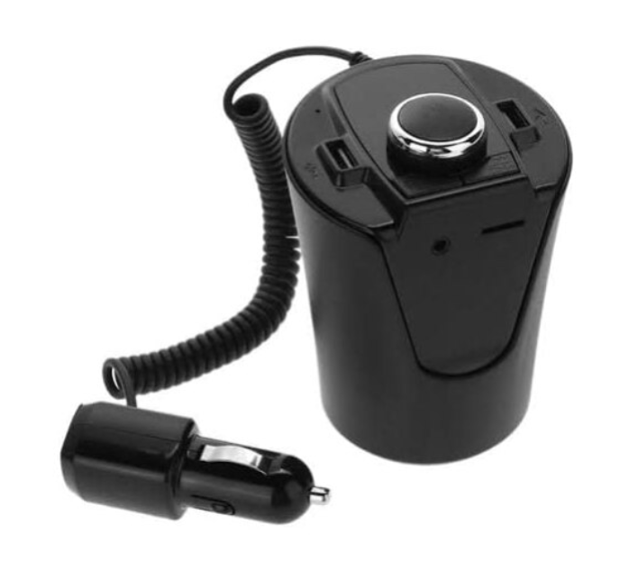 Kit Multifunctional BX6 BX7 FM functie Bluetooth cu 2 porturi USB Slot TF CARD AUX Negru