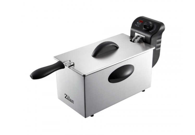 Friteuza Zilan ZLN-1819 din otel inoxidabil, capacitate 3 litri, protectie la supraincalzire