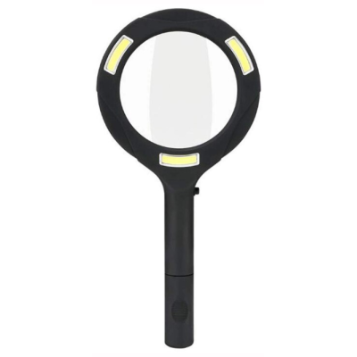 Lupa de mana cu lentila Sticla 85mm, 250 Lumeni 3X, 3 Leduri COB, Factor Marire 3X