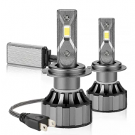 Set 2 Lampi V20 H4 LED cu doua faze temperatura 6000K putere 100W 10.000 Lumeni Canbus