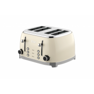 Prajitor de paine Retro Zilan ZLN1214, 4 felii de paine, 1500W, 6 trepte, dezghetare, reincalzire, picioruse antiderapante