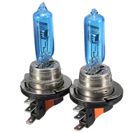 Set 2 becuri auto cu halogen H15 12V putere 15/55W Super White