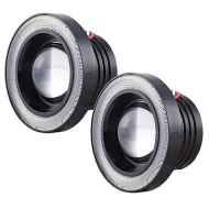 Set 2 Proiectoare 89 mm Angel Eyes cu LED DRL Lumina Alba