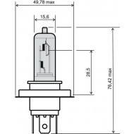 BEC FAR H4 - 12V 18/18W (3 picioare)