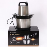 Tocător electric multifuncțional – bol inox 8L, putere 1000W, ideal pentru carne, legume și fructe