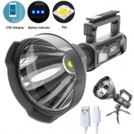 Lanternă LED cu trepied – 50W, iluminare puternică pentru lucrări și activități outdoor, negru