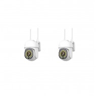 Set 2 camere de supraveghere Wi-Fi Full HD, detecție umană, rotație 360° rapida din aplicatie, vedere color pe timp de noapte, Garantie 36 luni