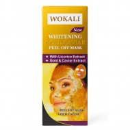 Mască Peel-Off Wokali Whitening Gold Caviar WKL403 – efect iluminator și curățare profundă a tenului