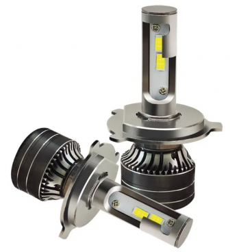 Set 2 Lampi LED V80 H4 auto canbus cu doua faze putere 200W temperatura 6000K