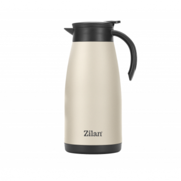 Termos Zilan ZLN0783 crem din inox, capacitate 1.5L, metine rece pana la 24 ore si cald pana la 18 ore