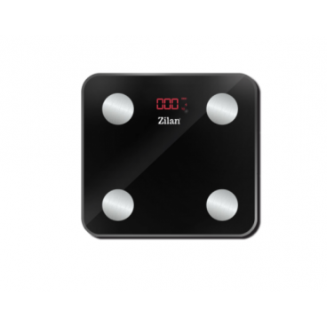 Cantar corporal Zilan ZLN din sticla securizata, capacitate 3-180kg, Aplicatie OKOK, Display LED