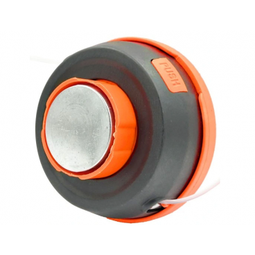 Cap motocoasa buton metal gri+portocaliu MX144