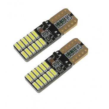 Set 2 Canbus T10 W5W Bec LED Instrumente Interior Culoare Alb