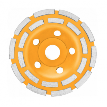 Disc diamantat cu 2 randuri segmente pentru slefuit suprafete beton mozaic marmura 125 mm