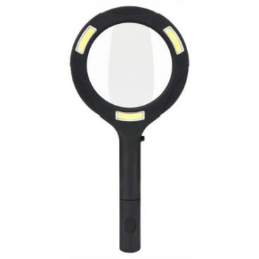 Lupa de mana cu lentila Sticla 85mm, 250 Lumeni 3X, 3 Leduri COB, Factor Marire 3X