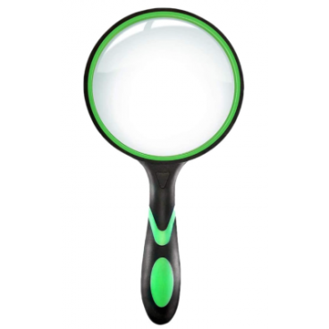 Lupa profesionala cu maner din cauciuc 90mm 4X