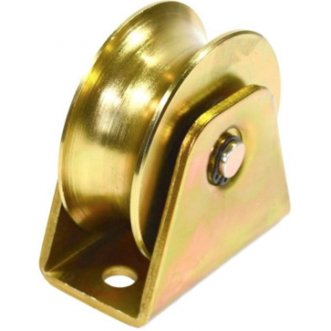 Roată pentru Poartă Culisantă Îngustă – Diametru 80 mm, Șină Tip Țeavă