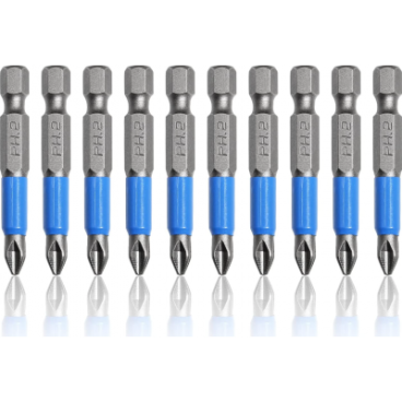 Set 10 Biți Magnetici PH2 din Oțel S2 – Lungime 50 mm