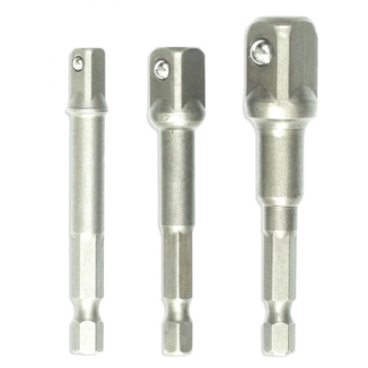 Set 3 adaptoare 1/2, 1/4, 3/8, hex-chei tubulare