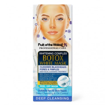 Mască Peel-Off Fruit of the Wokali Whitening Complex Botox White Mask WKL532 – curățare profundă și efect iluminator