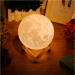 Moon Lamp 3D, Lampa Luna 15 CM LED Portabila, Stand Lemn, Alb Cald si Rece, Intensitate Reglabila, Reincarcabila
