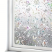 Folie decorativă autoadezivă pentru fereastră – model flori, transparentă, 45 x 200 cm