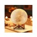 Moon Lamp 3D, Lampa Luna 15 CM LED Portabila, Stand Lemn, Alb Cald si Rece, Intensitate Reglabila, Reincarcabila