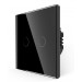 Intrerupator wireless cu touch din sticla, negru - standard italian