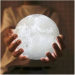 Moon Lamp 3D, Lampa Luna 15 CM LED Portabila, Stand Lemn, Alb Cald si Rece, Intensitate Reglabila, Reincarcabila