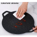Plita Japoneza rotunda cu manere placa grill antiaderenta diametrul 32 cm