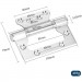 Set 2 balamale din inox ascunse pentru usi bucatarie sau dulap XIZIYINGHUA